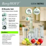 Blender BergHOFF RETRO Set 1200W Cream (8698348041742) | Onlaynal.az