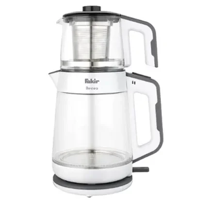 Elektrik çaydan Fakir BESTEA GLASS White Grey (8682511901483) | Onlaynal.az