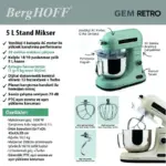 Mətbəx kombaynı BergHOFF RETRO 5 L Cream (8698348048604) | Onlaynal.az